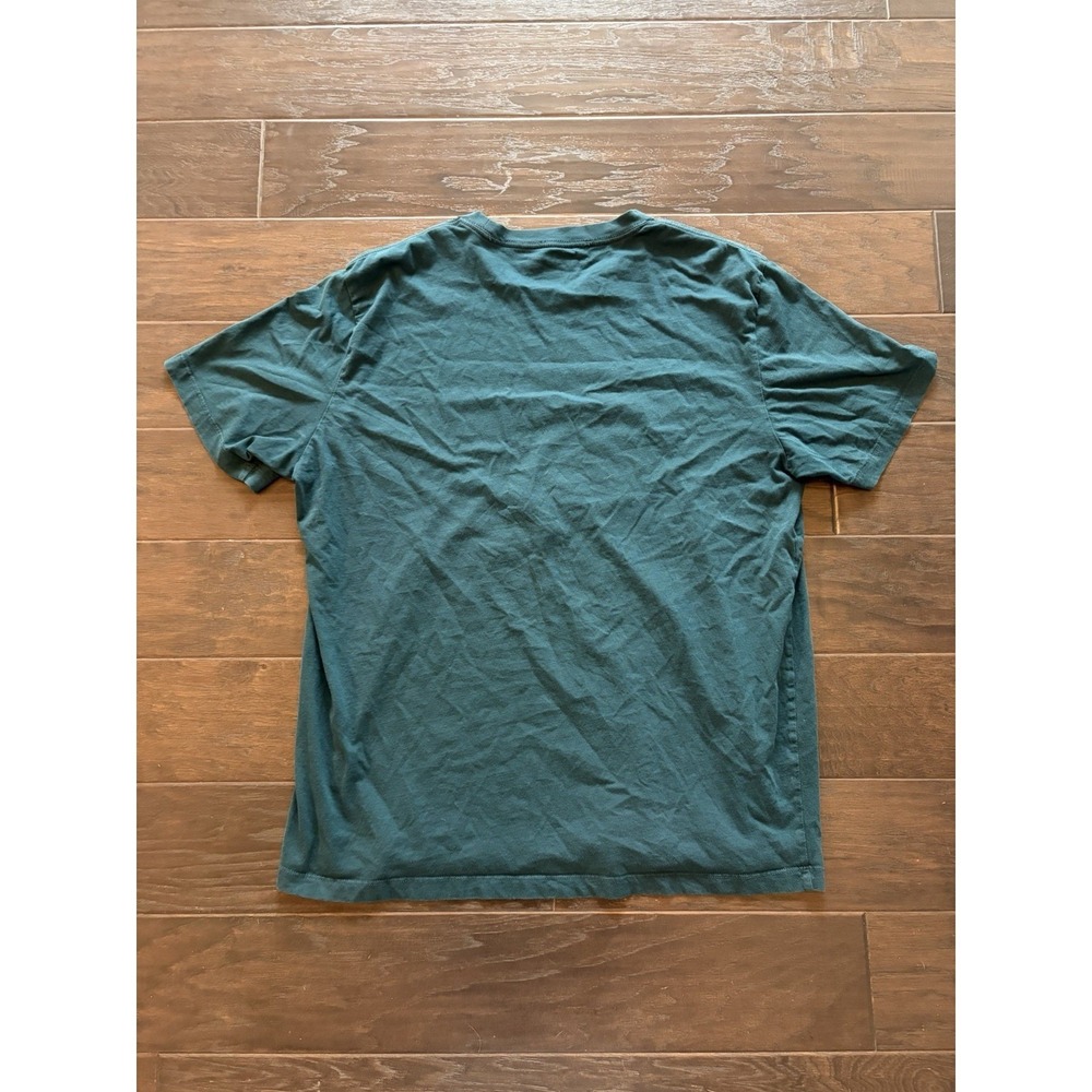 True Religion Mens 2XL Teal Green Graphic T-Shirt Guitar Floral Embroidered Tee - Picture 4 of 6